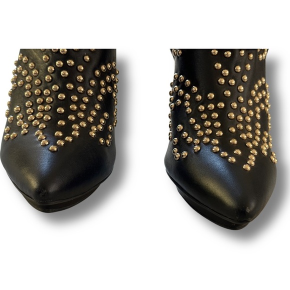 EUC JEFFREY CAMPBELL Gold Buckle ankle booties Sz 7.5 - Picture 8 of 9